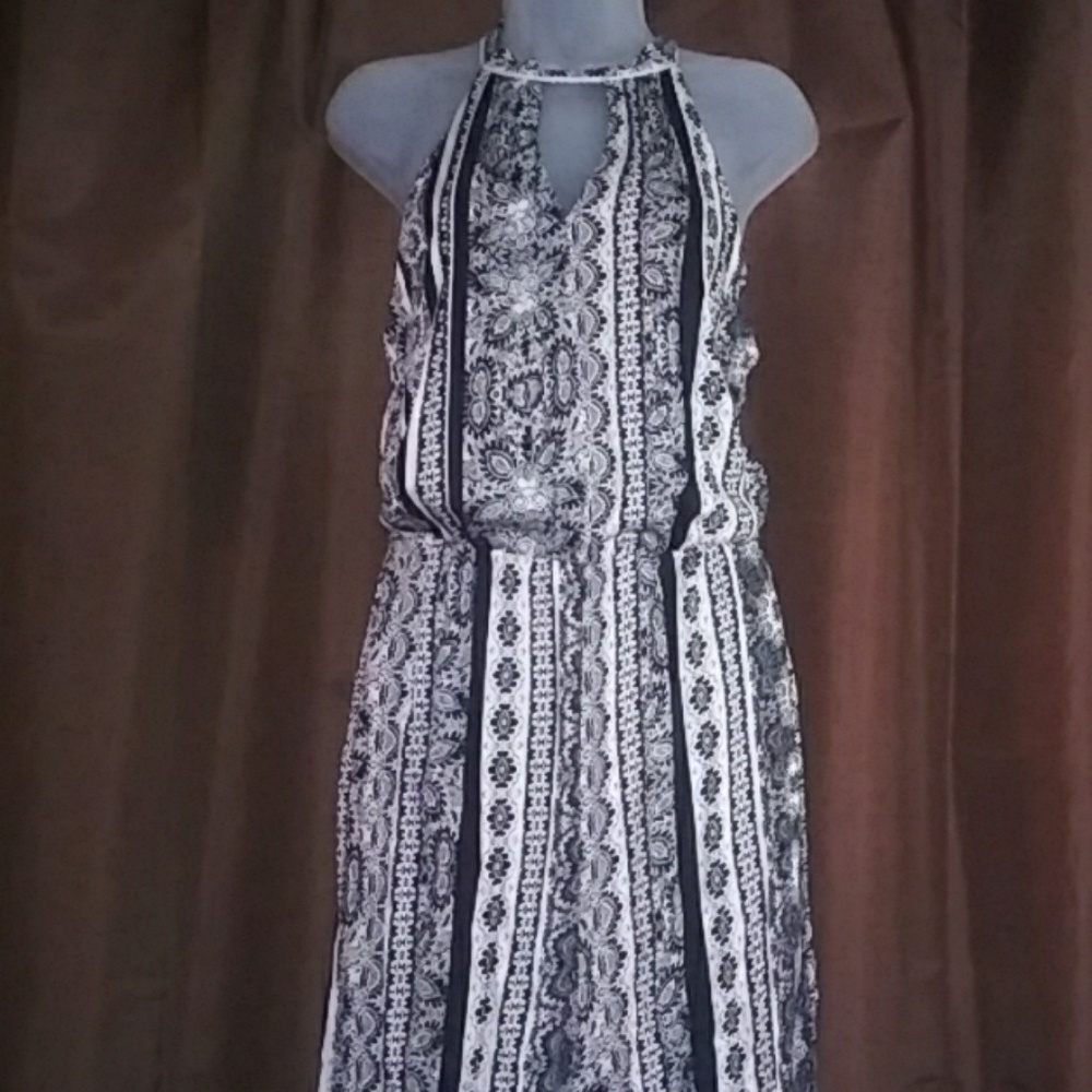 Black/Ivory Jumpsuit open back